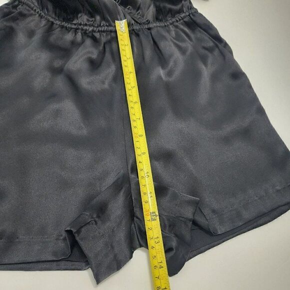 L’Agence - Size 2 - Women’s Loop Trim Short Romper Satin Silk Long Sleeve - Picture 10 of 11